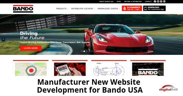 Manufacturer New Website Development For Bando Usa Digital Hill