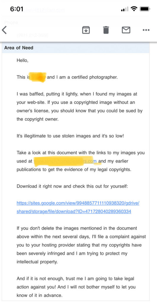 Beware of Phishing Scam Related to “Stolen Images” - Digital Hill